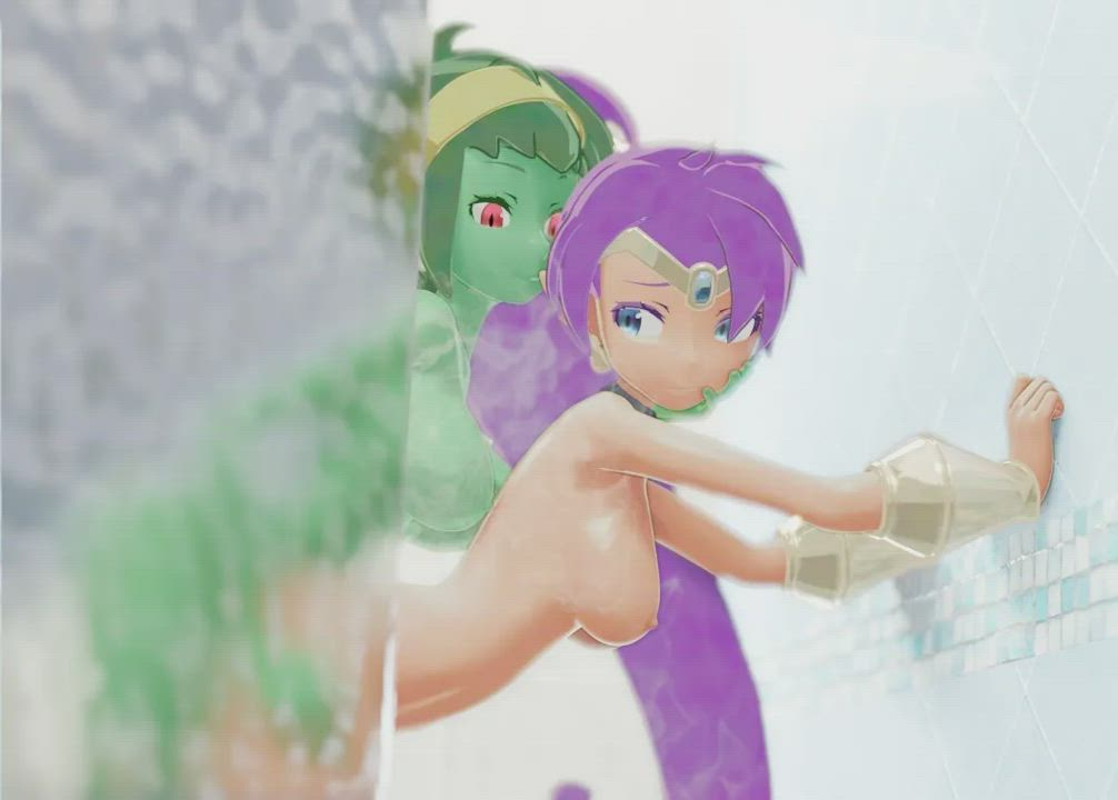 Shantae and Rottytops in the shower