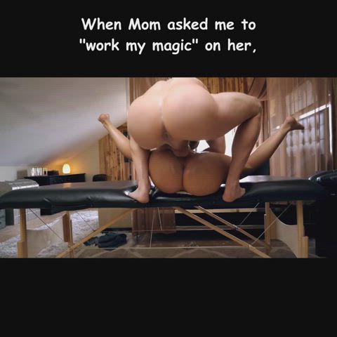 breeding caption impregnate massage massage table mom son taboo clip