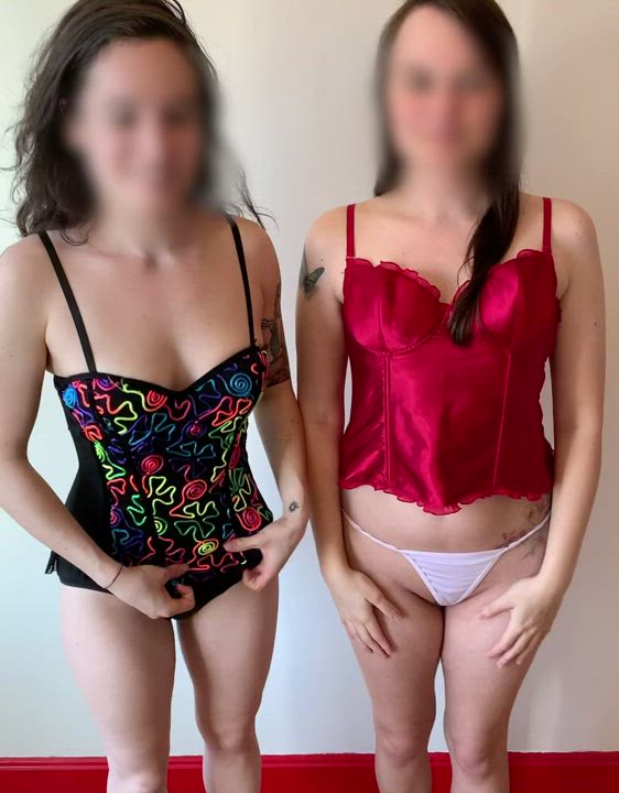 A tiny titty reveal from your favorite slutty besties ? (reveal)