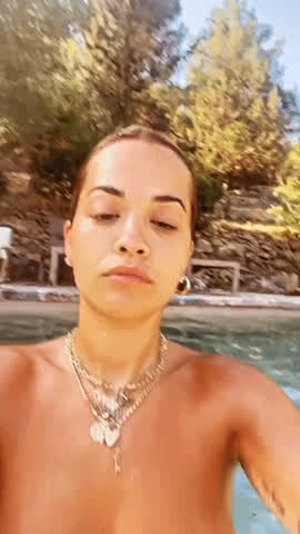 Bikini British Celebrity Rita Ora Tits Wet clip