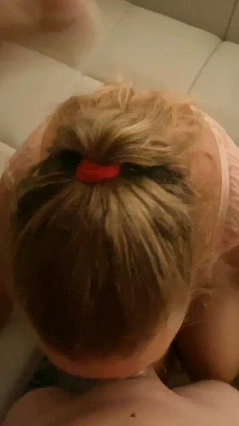 amateur blonde blowjob chubby cock homemade onlyfans pawg clip