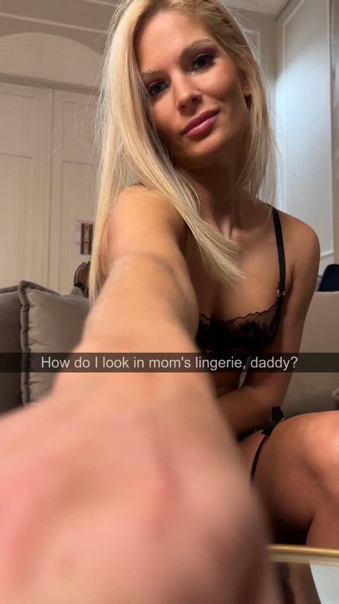 blonde lingerie step-daughter clip