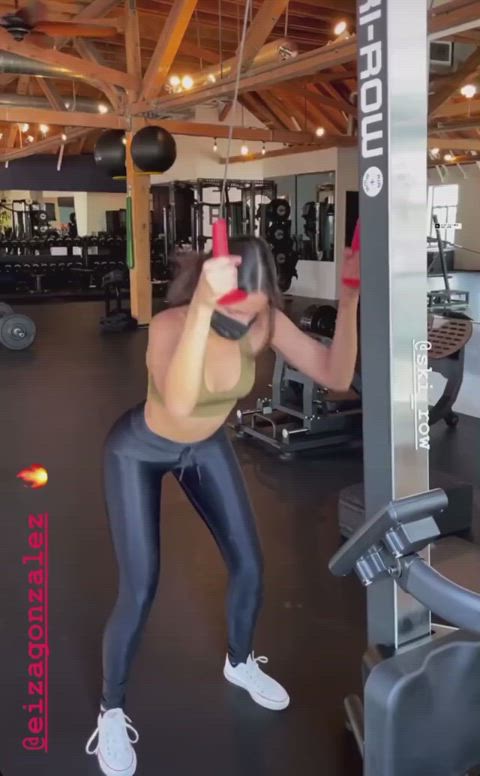 latex gloves yoga yoga pants fitness-girls clip