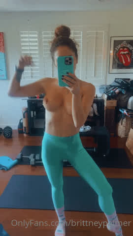 Topless Yoga Yoga Pants clip