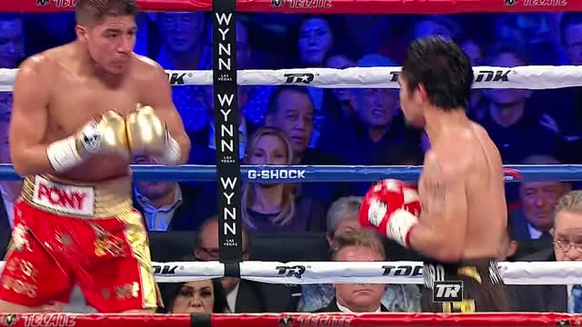 Jessie Vargas hit Manny Pacquiao with some pretty nice right hands