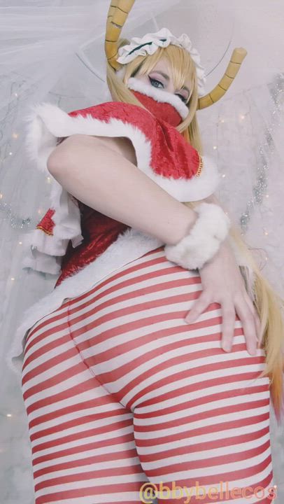 Tohru Christmas cosplay from Miss Kobayashi's Dragon Maid by bbybellecos