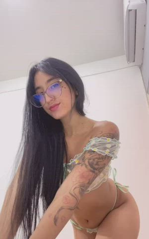 camgirl latina model seduction sensual skinny tattoo teen teens clip