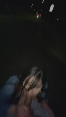 Sucking the Uber drivers fat dick on the side of the road when his car broke down