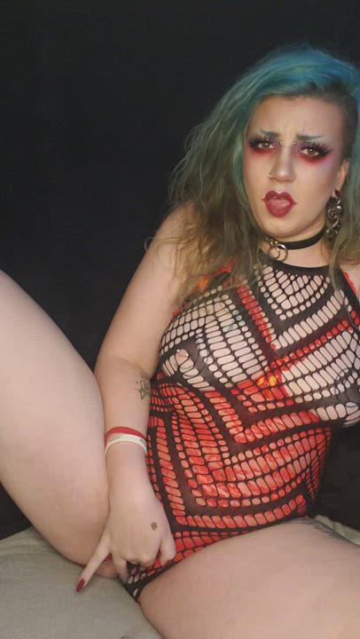 Dildo Emo Fishnet Solo clip