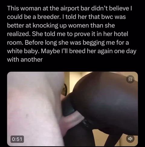 Breeding a woman from the airport bar