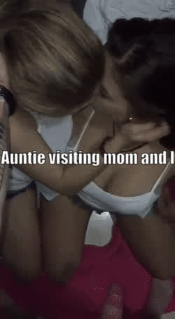 aunt big dick blowjob caption cleavage double blowjob mom son taboo clip