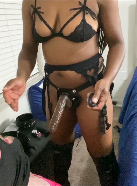Ebony FemDom spitting in her sissy’s mouth [Atlanta, GA]