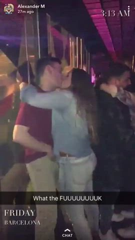 Amateur DontSlutShame Flashing Grabbing Kiss Kissing Party Public Real Couple clip