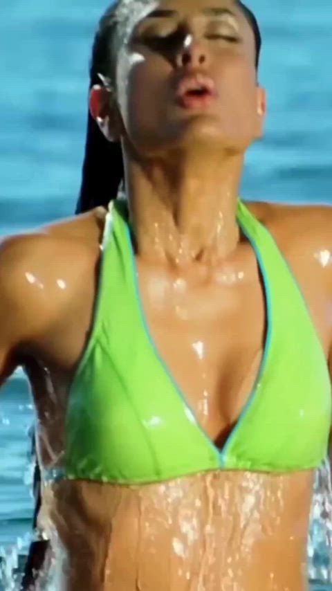 Kareena Kapoor most iconic bikini scene. The number of dicks she must have drianed