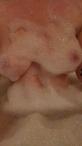Love taking a nice long bubble bath... and can't resist showing off a little 😉