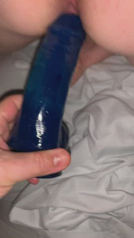 First time Wife takes dildo and dick at same time