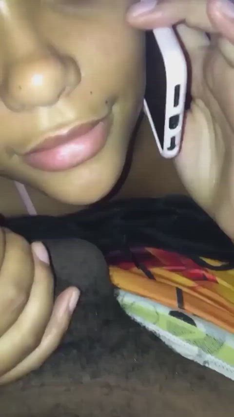 blowjob cheating ebony phone clip