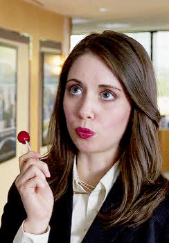 Alison Brie demonstrating what she wants to do to your cock