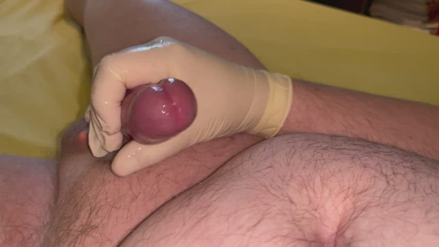 Cum Cumshot Jerk Off Latex Latex Gloves Masturbating clip