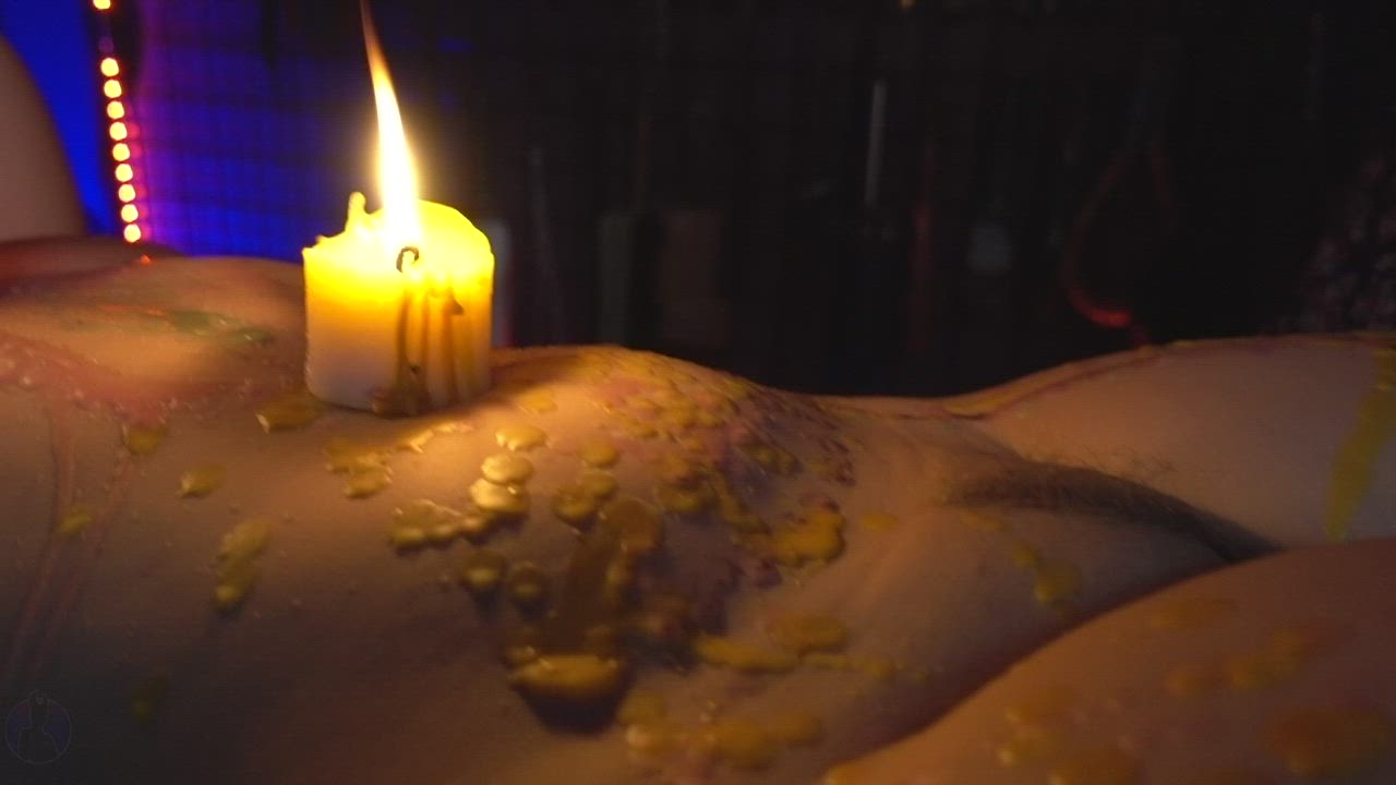 BDSM Candle Wax Fetish Foreplay Kinky Naked OnlyFans Waxed clip