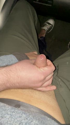 He loves to pull my foreskin back on long drives 🫣💦