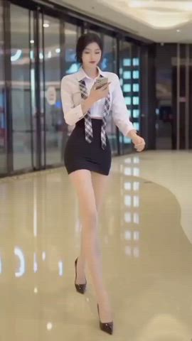 asian big tits compilation dress high heels legs pretty secretary skirt clip