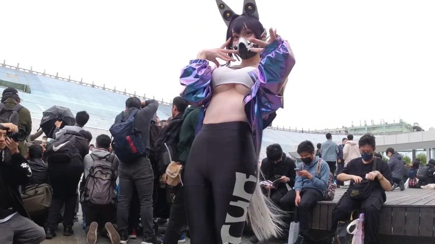 asian chinese cosplay cute underboob clip