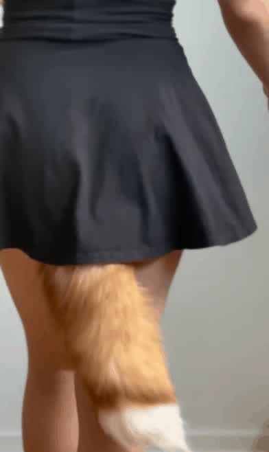 anal butt plug cute sexy skirt tail plug upskirt clip