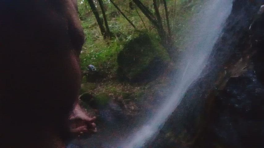 erection male masturbation nudist nudity outdoor wet clip