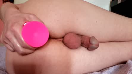 Fucking myself with a 7.5 inch dildo until I squirm and cum all over myself