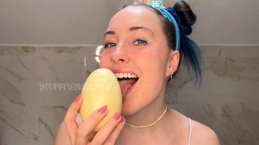 chocolate finger in mouth food fetish gag gag reflex gagging messy spit throat wet