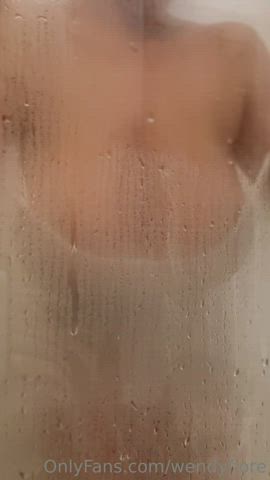 busty huge tits shower clip
