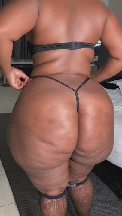African BBW Big Ass Chubby Curvy Ebony Jiggling See Through Clothing Thick Porn GIF