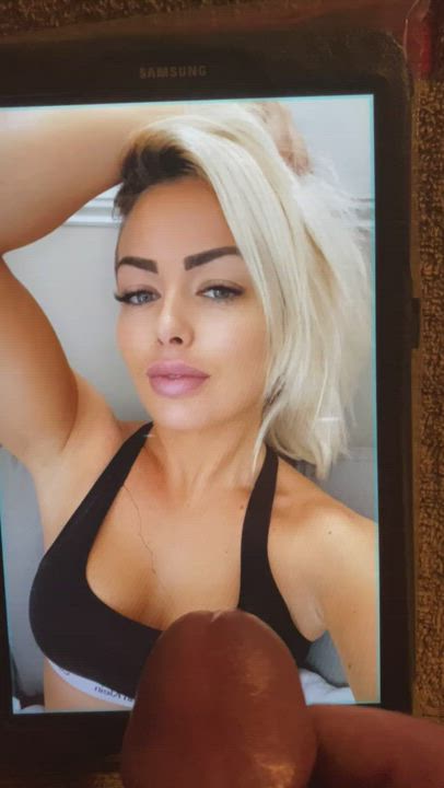 Huge load all over Mandy Rose’s beautiful face