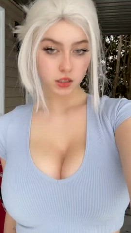 big tits blonde boobs cleavage compilation sfw tiktok tits clip