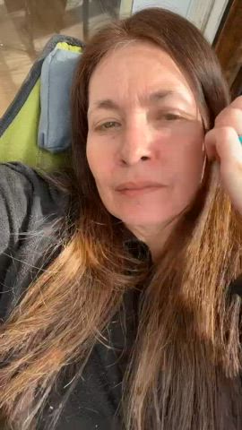 Just a milf on her new hammock chair getting ready for outdoor flash season