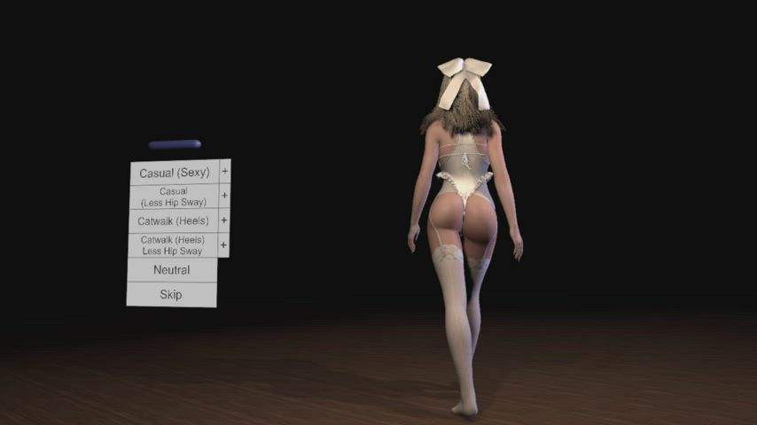 ass lingerie 3d thong clip