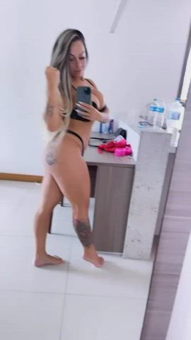 blonde body boobs brazilian bubble butt goddess lingerie pornstar tattoo tease clip