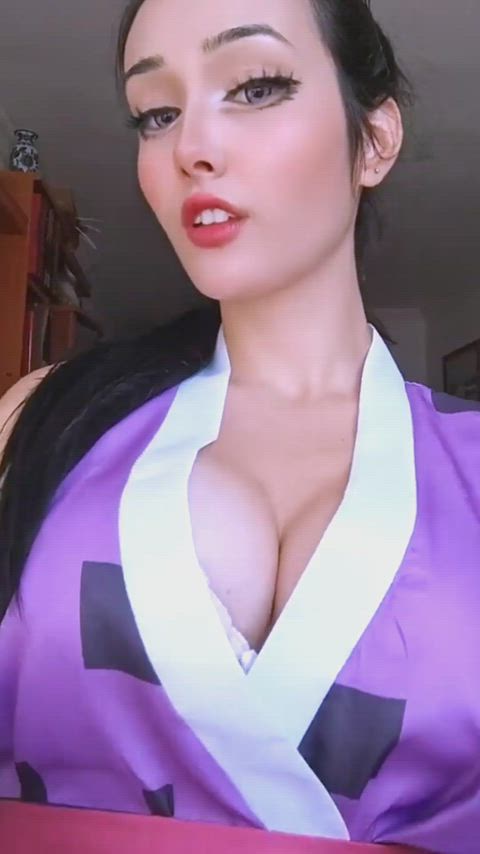 ahegao ass big tits cosplay long tongue pmv spanish tiktok clip