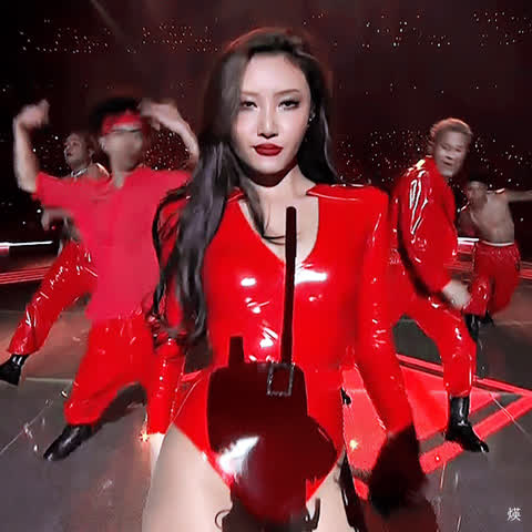 Celebrity Korean Latex Slow Motion clip