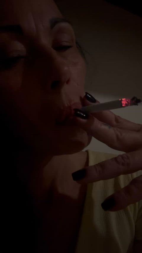 smoking submissive in your face