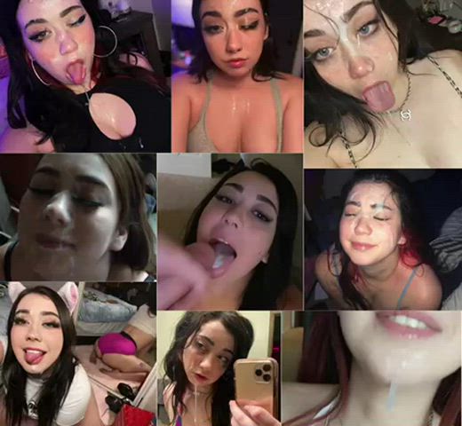 Cute Cum collage💕. Also my onlyfans is 50% right now, link in comments