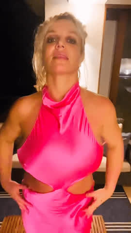blonde britney spears celebrity dress milf pink pokies white girl clip