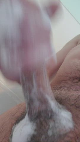 Cock Milking Cum Hairy Cock Masturbating Penis Shower Soapy clip