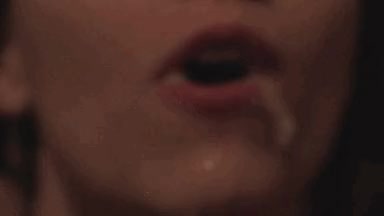 I love feeling it drip out of my mouth (GIF)