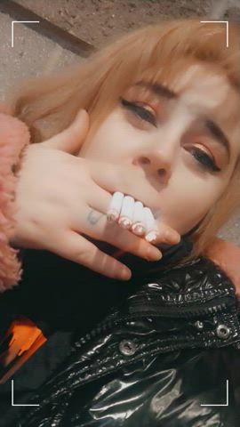 blonde fetish smoking clip