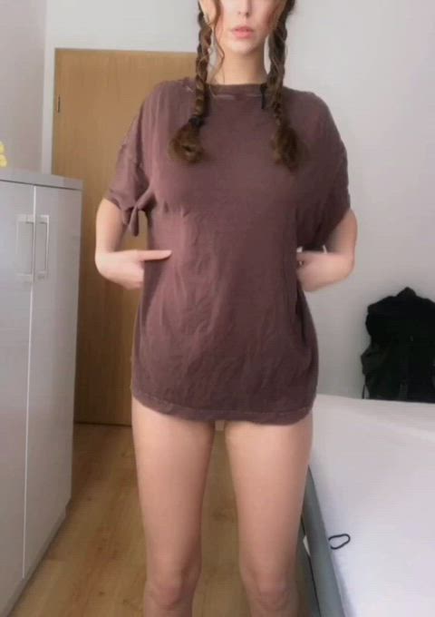 Two pigtail and a thin waist