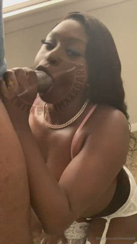 Blowjob Ebony Lips Pretty Spit clip