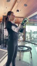 Eva Longoria Spandex Workout clip