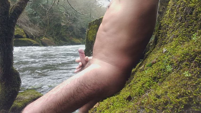 so excitited nude in the river